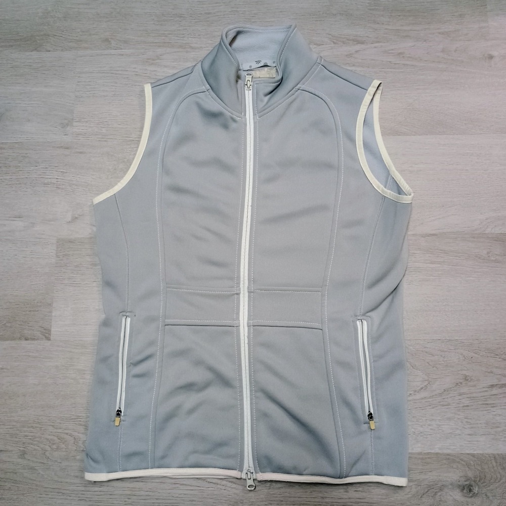 Athleta grey women's fleece lined athletic vest small